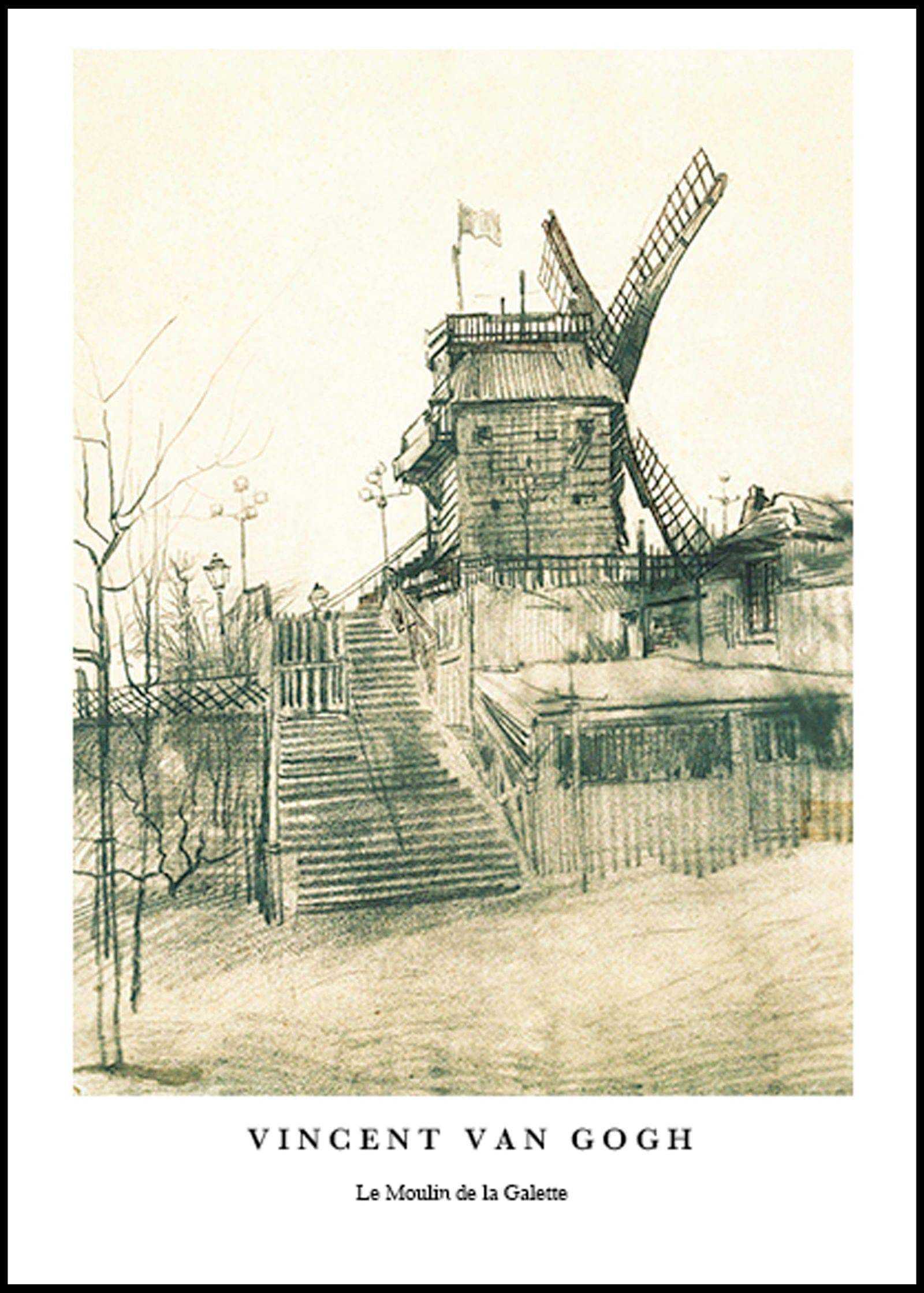 "Vincent Van Gogh - Le Moulin de la Galette Poster"