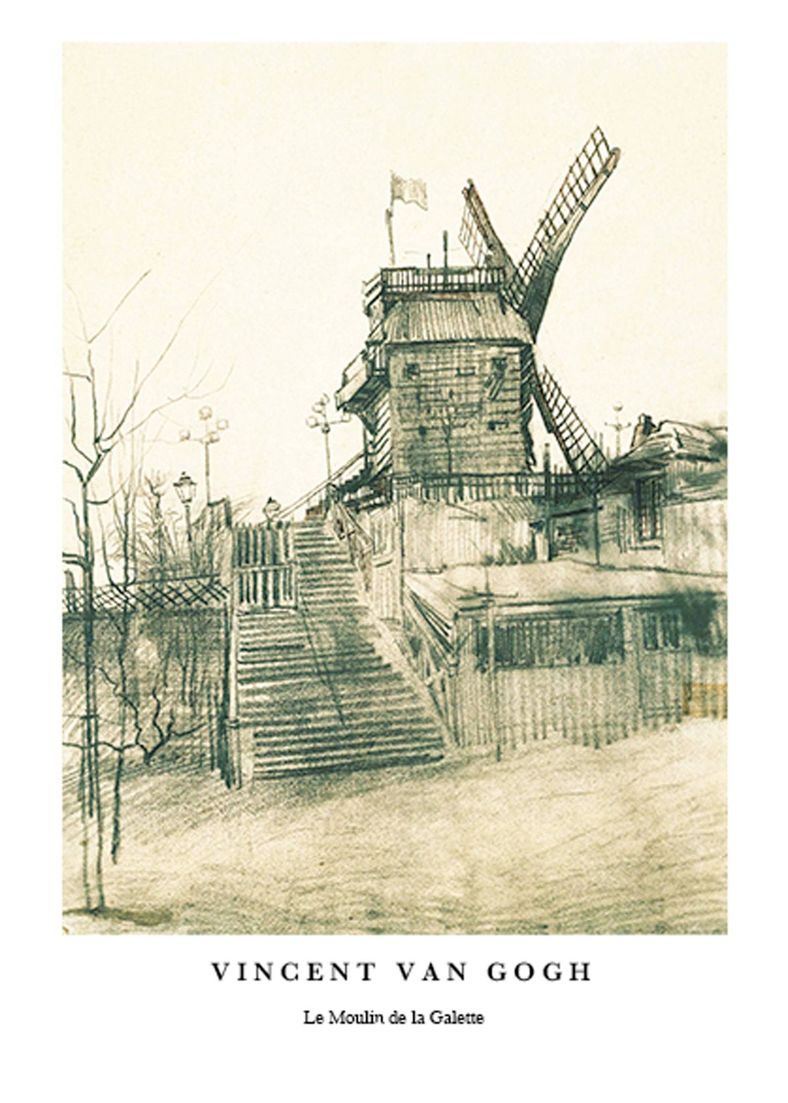 "Vincent Van Gogh - Le Moulin de la Galette Poster"