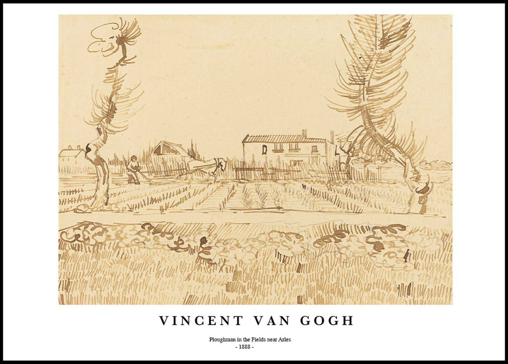 "Vincent Van Gogh - Ploughman in the Fields near Arles Poster"