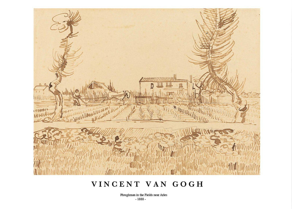 "Vincent Van Gogh - Ploughman in the Fields near Arles Poster"