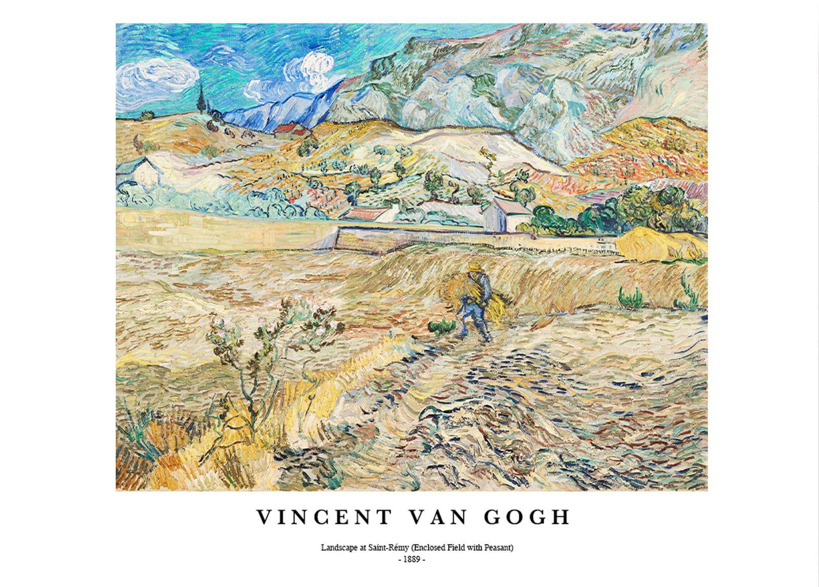 "Vincent Van Gogh - Landscape at Saint-Rémy Poster"