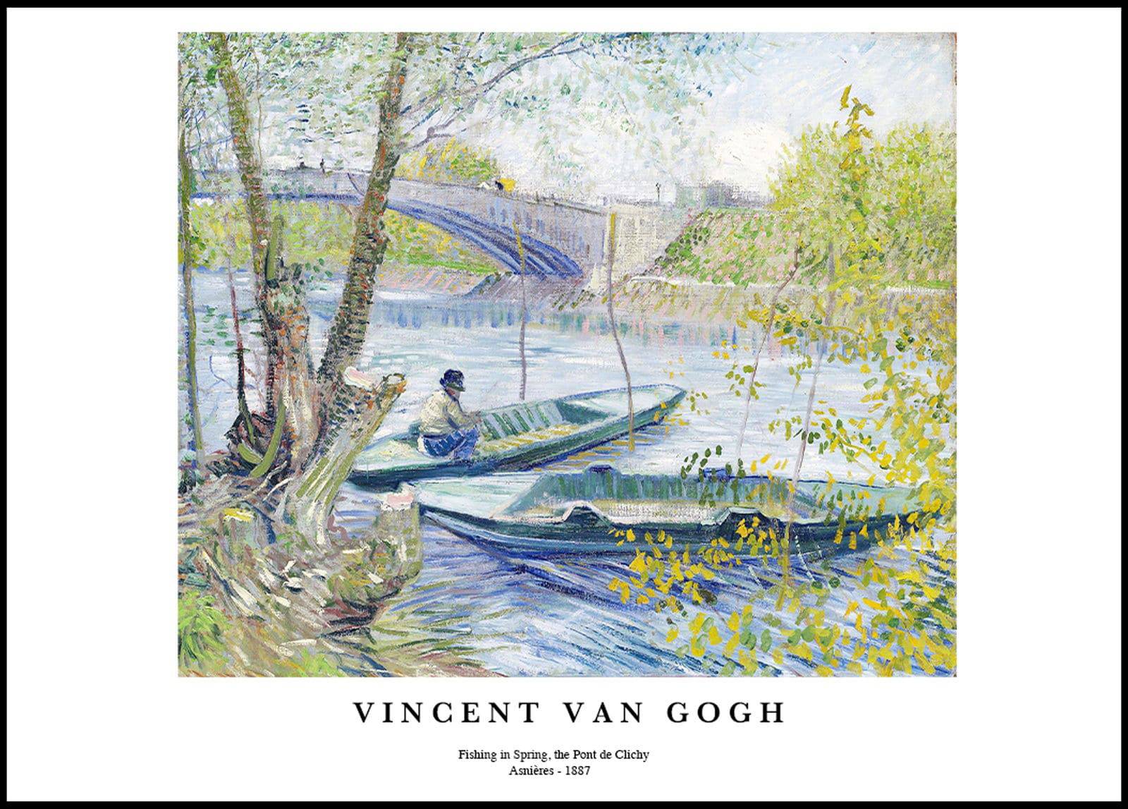 "Vincent Van Gogh - Fishing in Spring Poster"