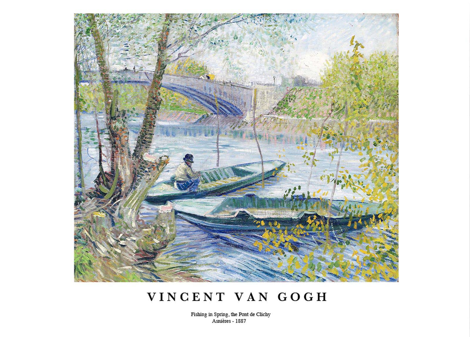 "Vincent Van Gogh - Fishing in Spring Poster"