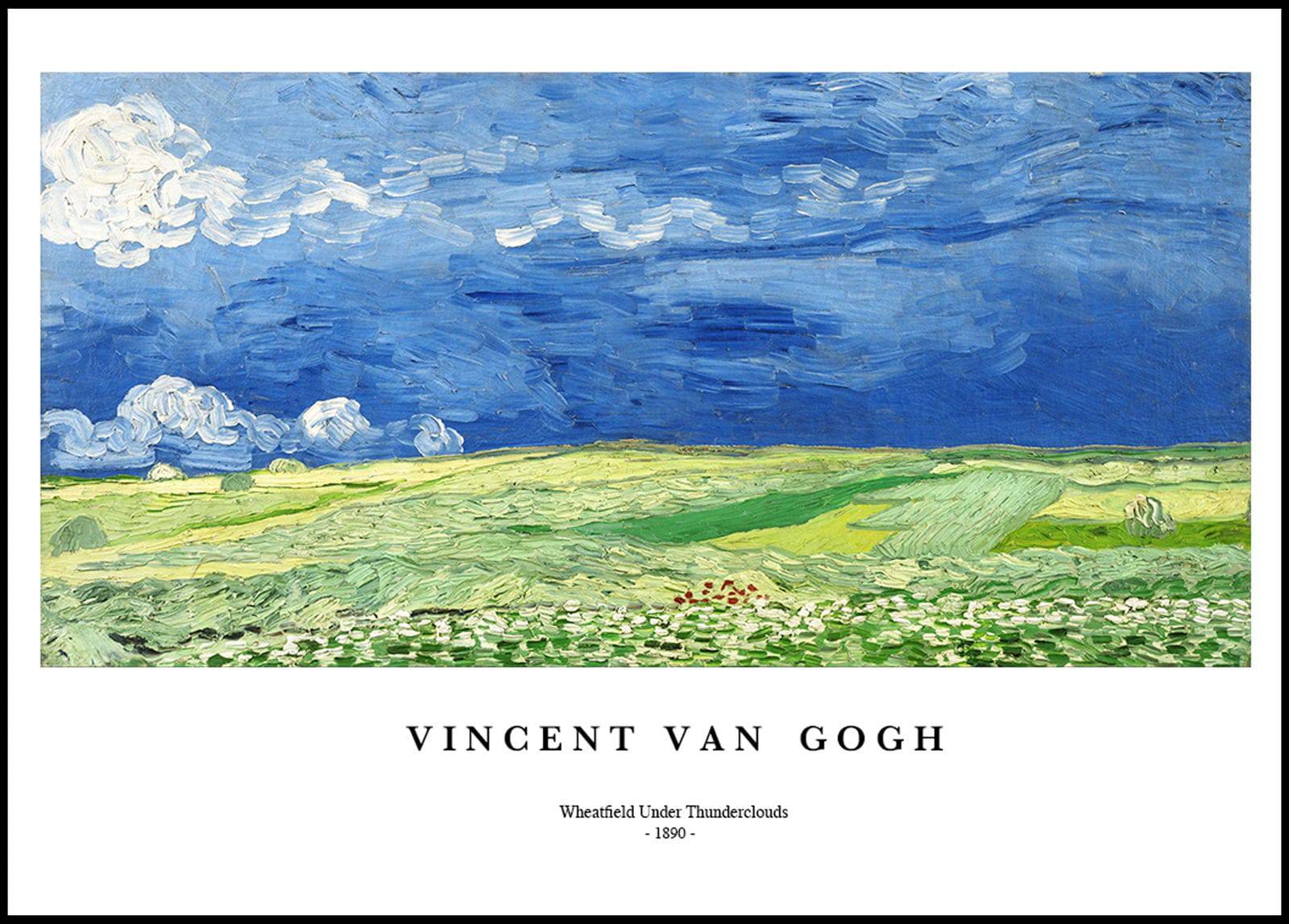 "Vincent Van Gogh - Wheatfield Under Thunderclouds Poster"