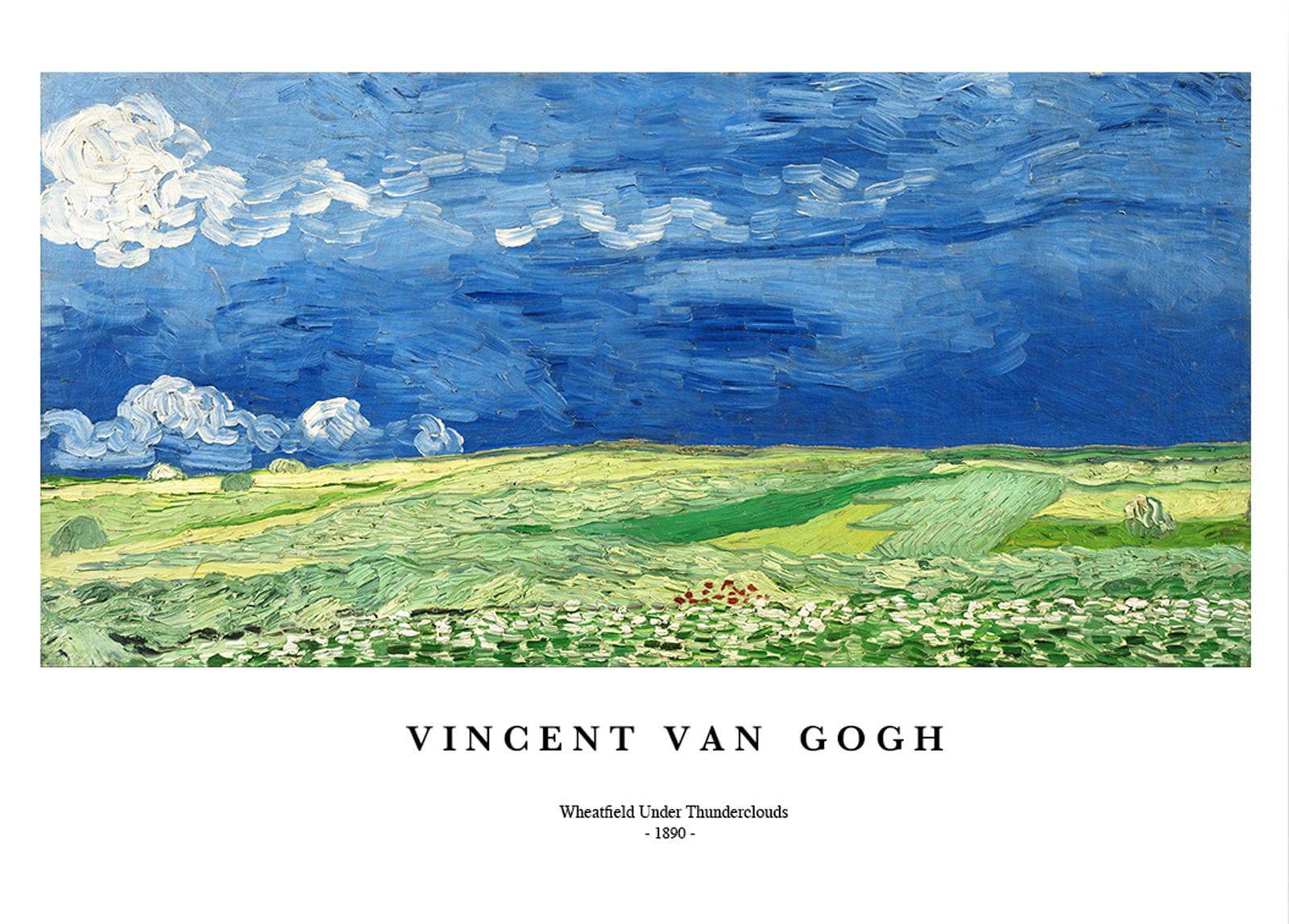 "Vincent Van Gogh - Wheatfield Under Thunderclouds Poster"