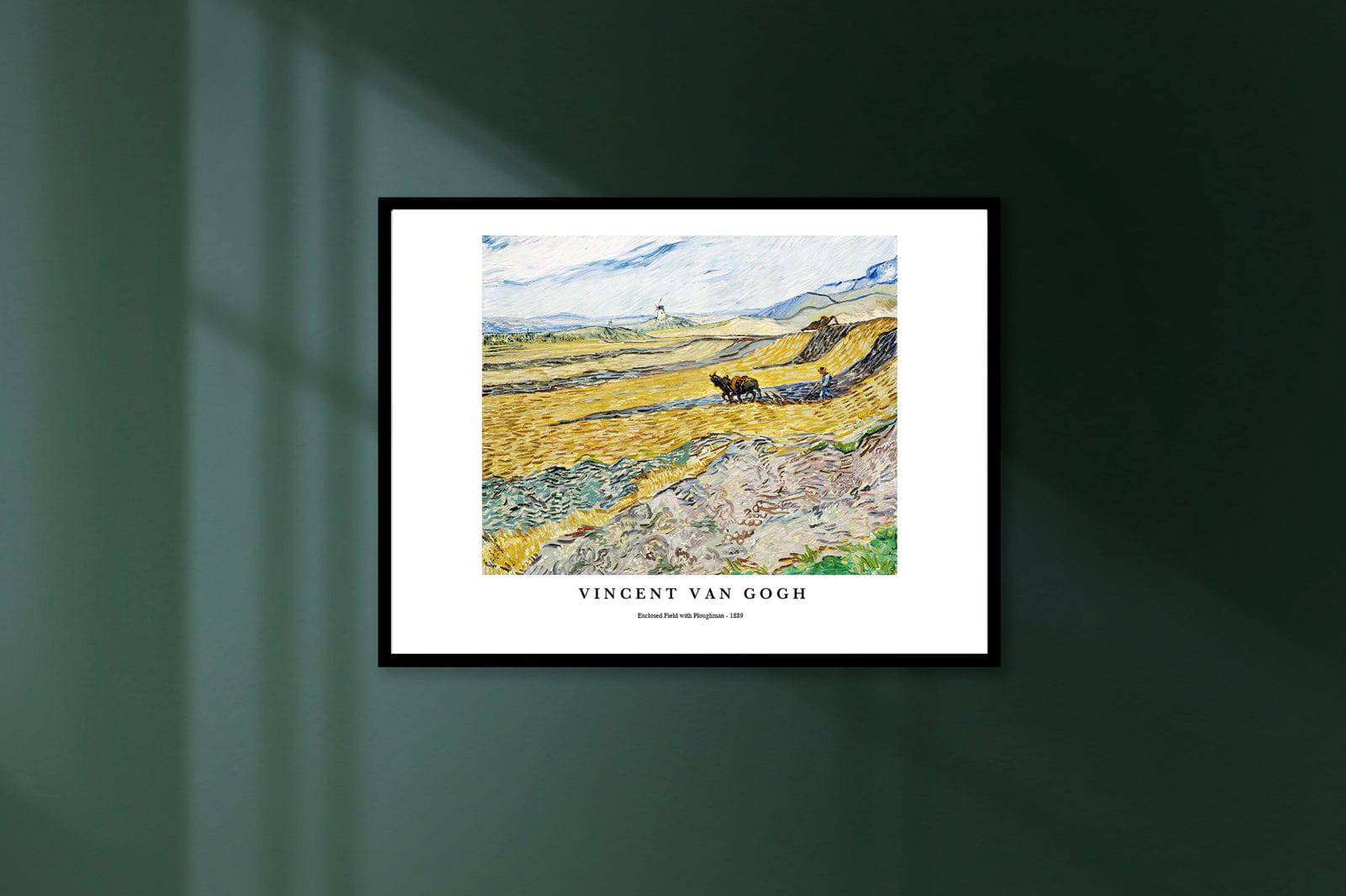 "Vincent Van Gogh - Enclosed Field with Ploughman Poster"