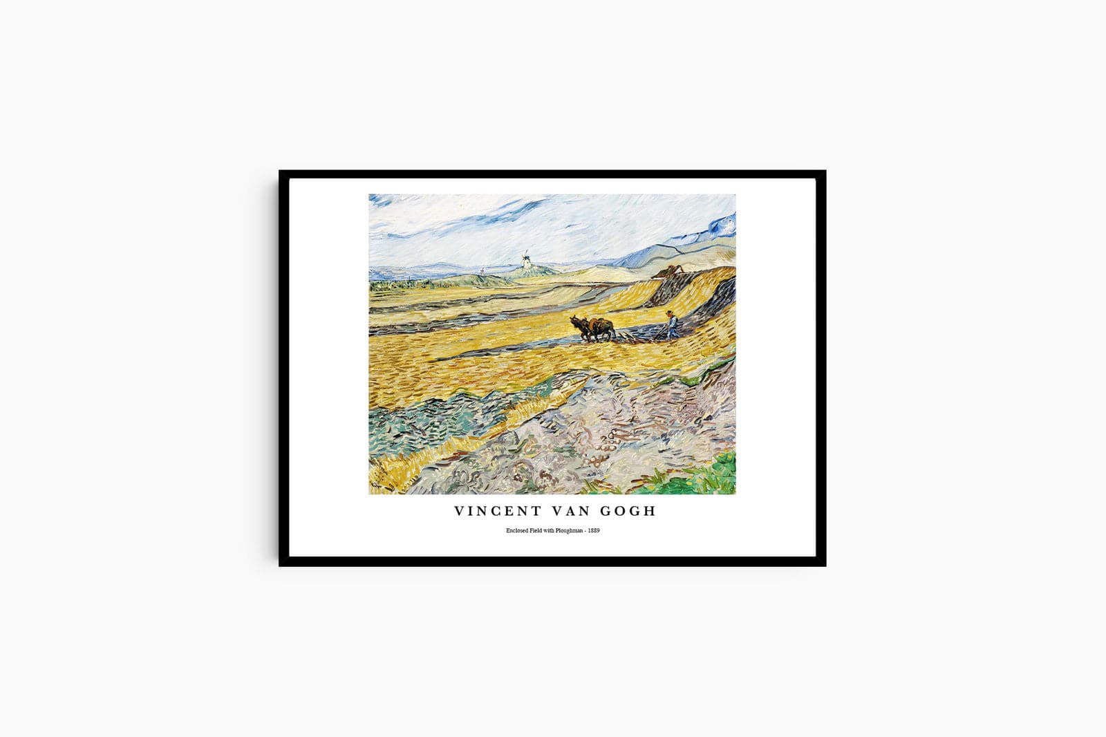 "Vincent Van Gogh - Enclosed Field with Ploughman Poster"