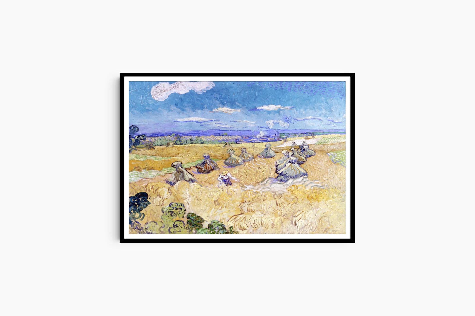 "Vincent Van Gogh - Wheat Stacks with Reaper"