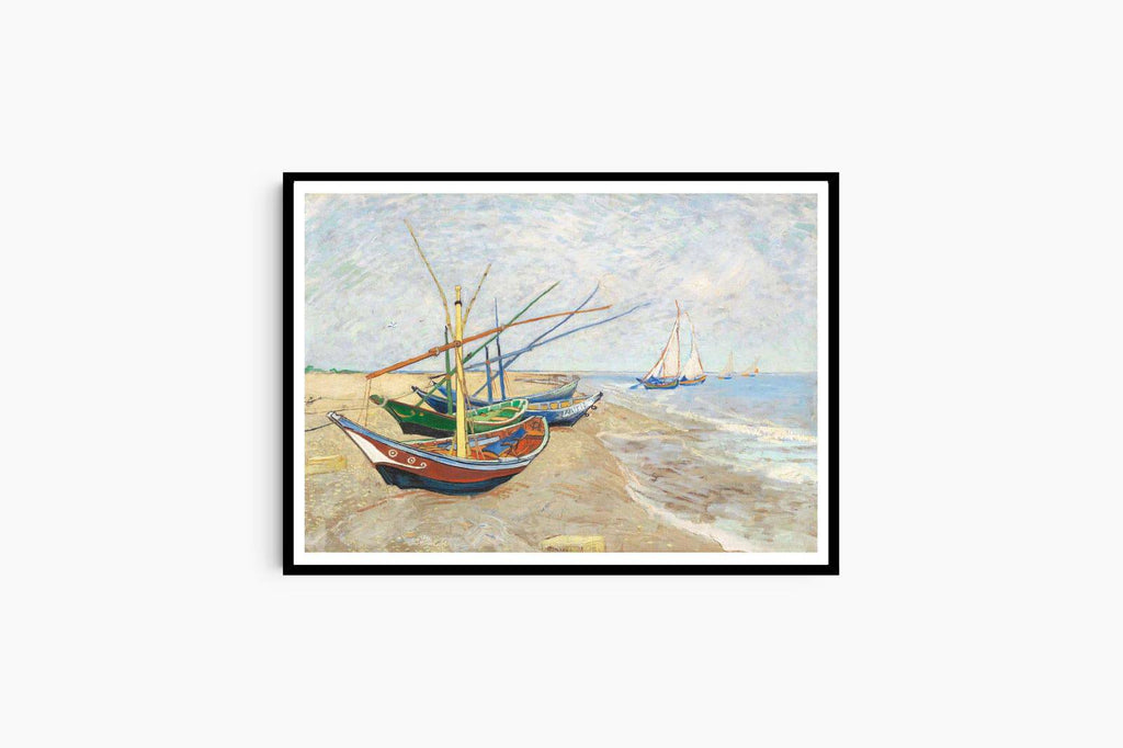 "Vincent Van Gogh - Fishing Boats on the Beach at Saintes-Maries"