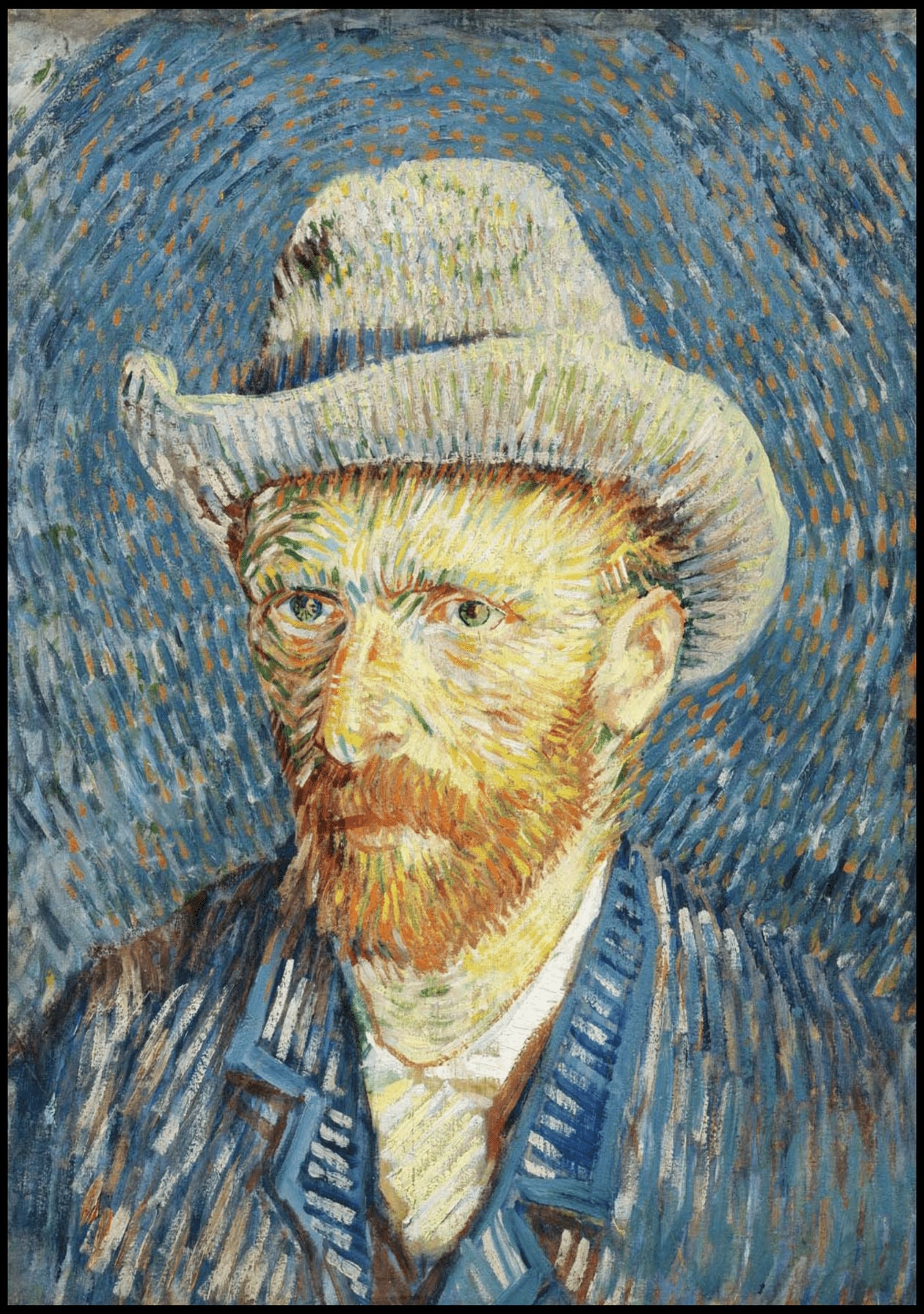 "Vincent Van Gogh - Self-Portrait with Grey Felt Hat"