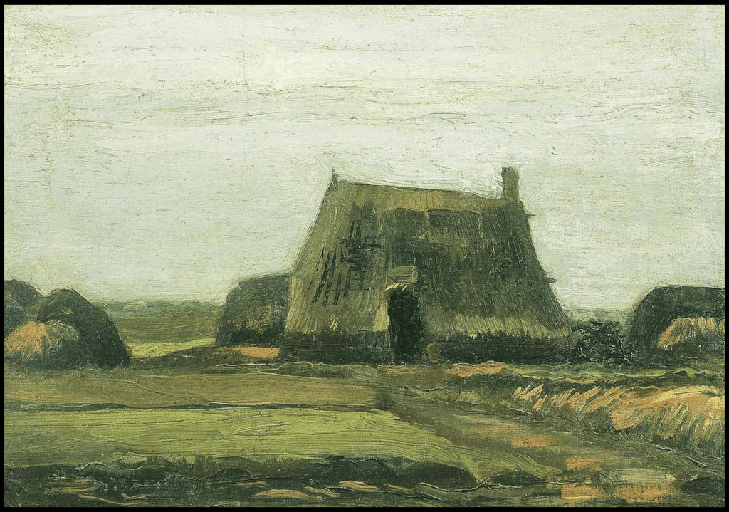 "Vincent Van Gogh - Farm with Stacks of Peat"