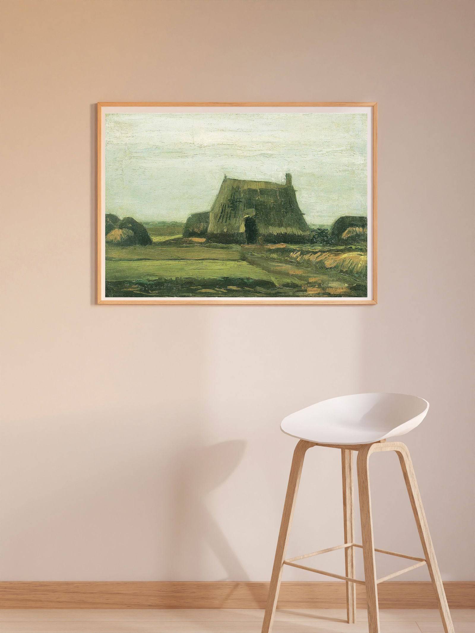 "Vincent Van Gogh - Farm with Stacks of Peat"