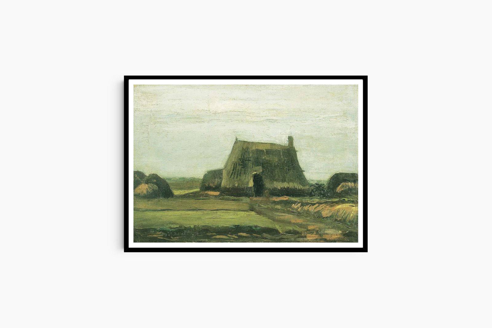 "Vincent Van Gogh - Farm with Stacks of Peat"
