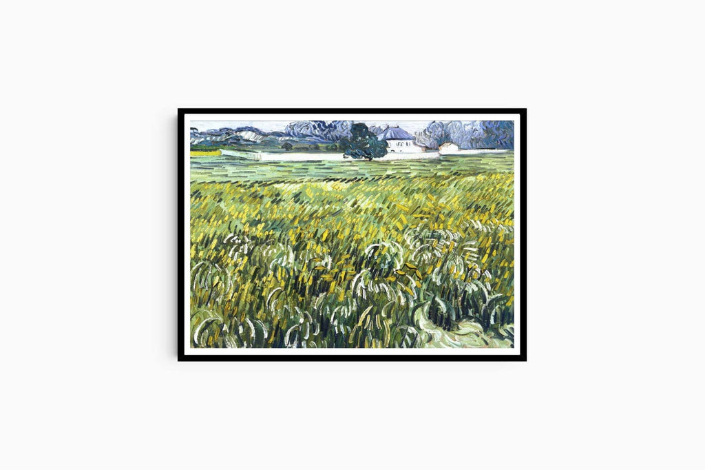 "Vincent Van Gogh - Wheat Field at Auvers with White House"