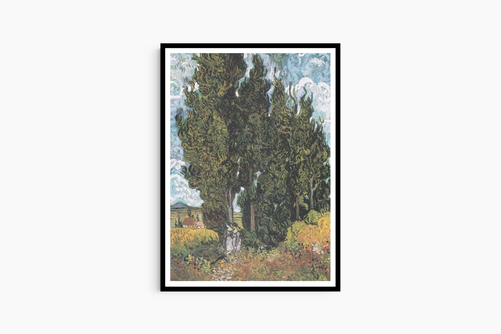 "Vincent Van Gogh - Cypresses with Two Figures"