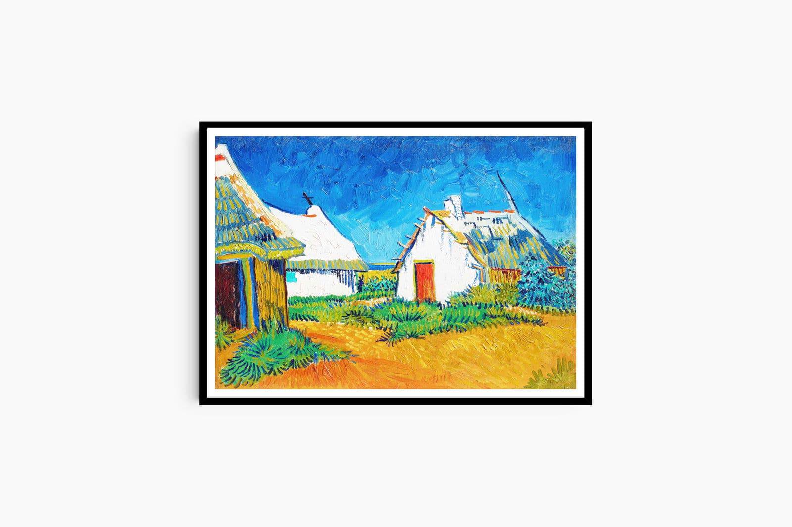 "Vincent Van Gogh - Three White Cottages in Saintes-Maries"