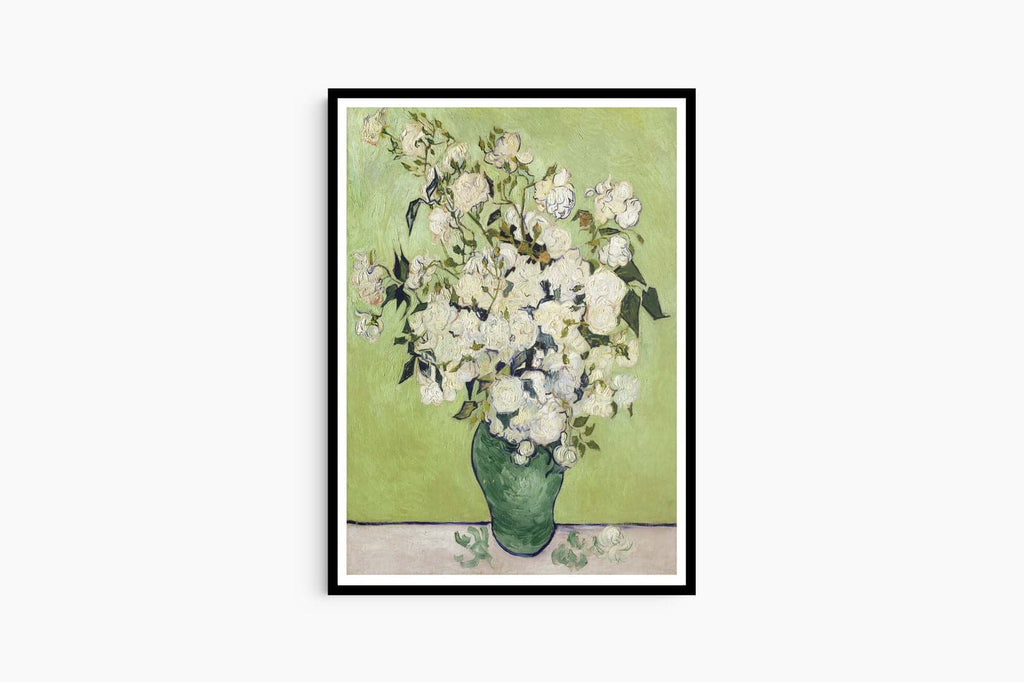 "Vincent Van Gogh - Vase with Pink Roses"