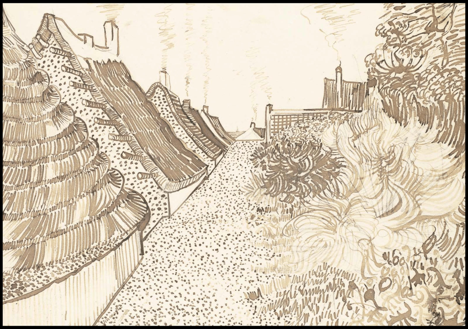 "Vincent Van Gogh - Street in Saintes-Maries-de-la-Mer"