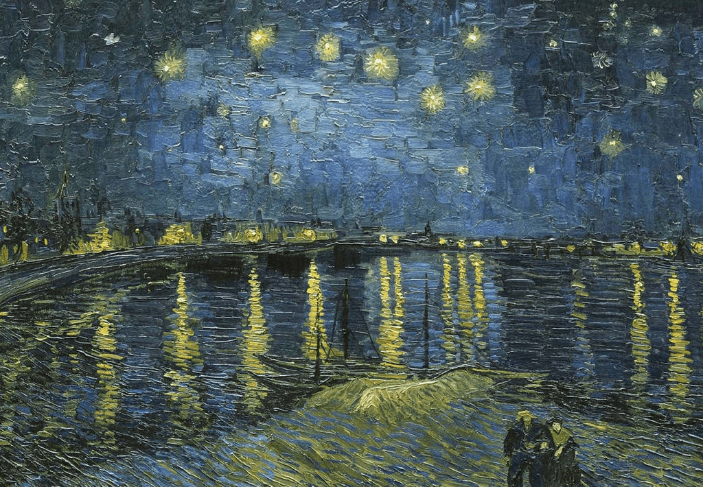Canvas Print Vincent Van Gogh – Starry Night Over the Rhône | Mesmerizing Post-Impressionist Nightscape