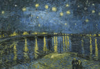 Canvas Print Vincent Van Gogh – Starry Night Over the Rhône | Mesmerizing Post-Impressionist Nightscape