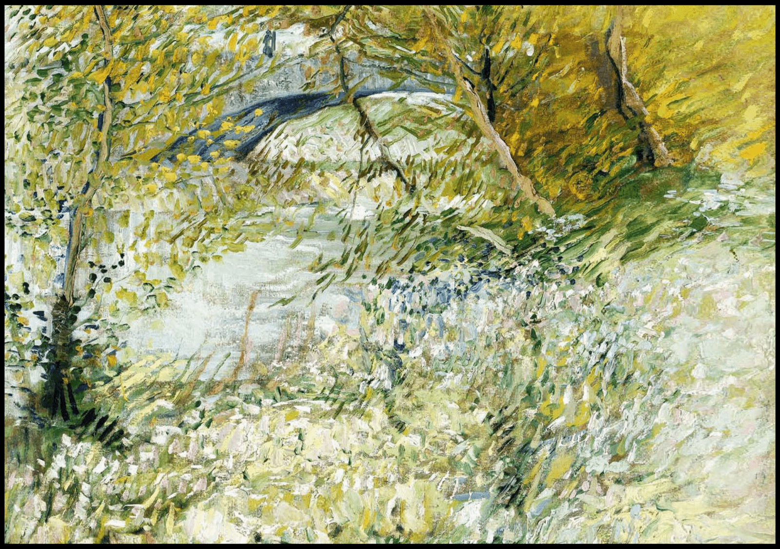 "Vincent Van Gogh - River Bank in Springtime"