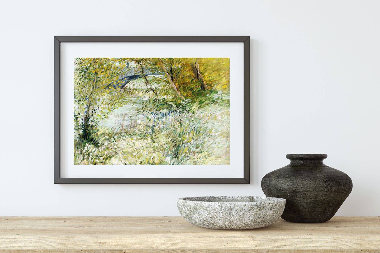 "Vincent Van Gogh - River Bank in Springtime"