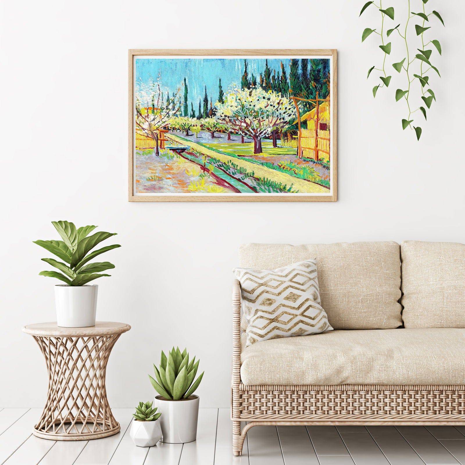 "Vincent Van Gogh - Orchard Bordered by Cypresses"