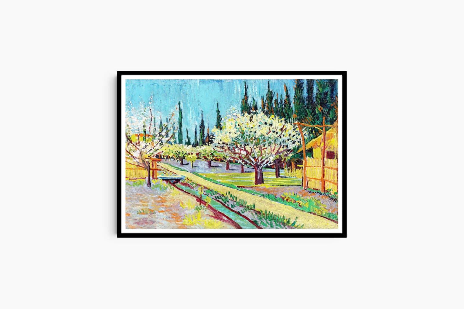 "Vincent Van Gogh - Orchard Bordered by Cypresses"