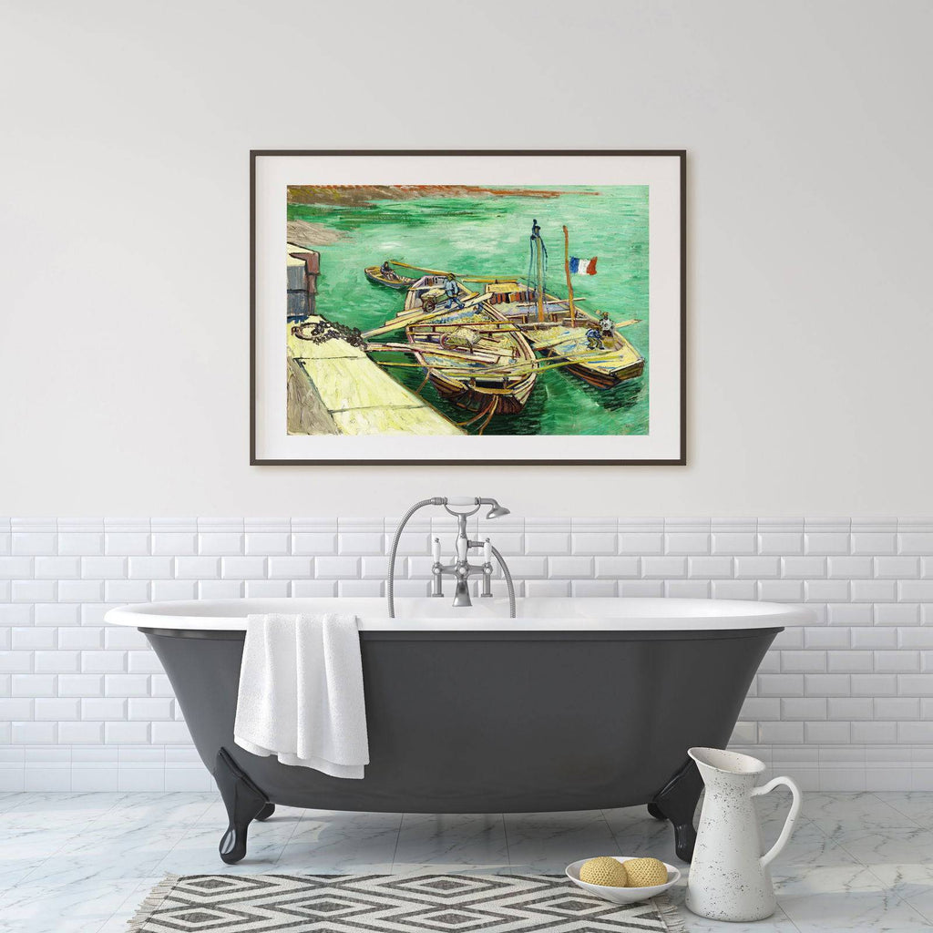 "Vincent Van Gogh - Quay with Men Unloading Sand Barges"