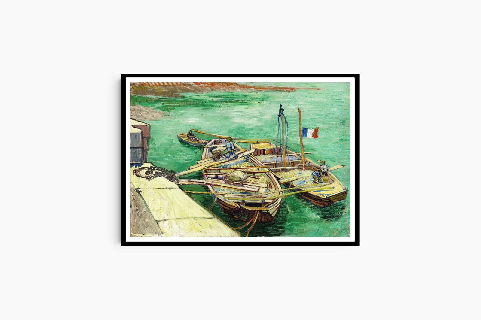 "Vincent Van Gogh - Quay with Men Unloading Sand Barges"