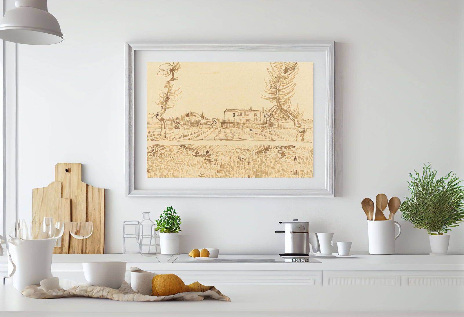 "Vincent Van Gogh - Ploughman in the Fields near Arles - Hakyarts"