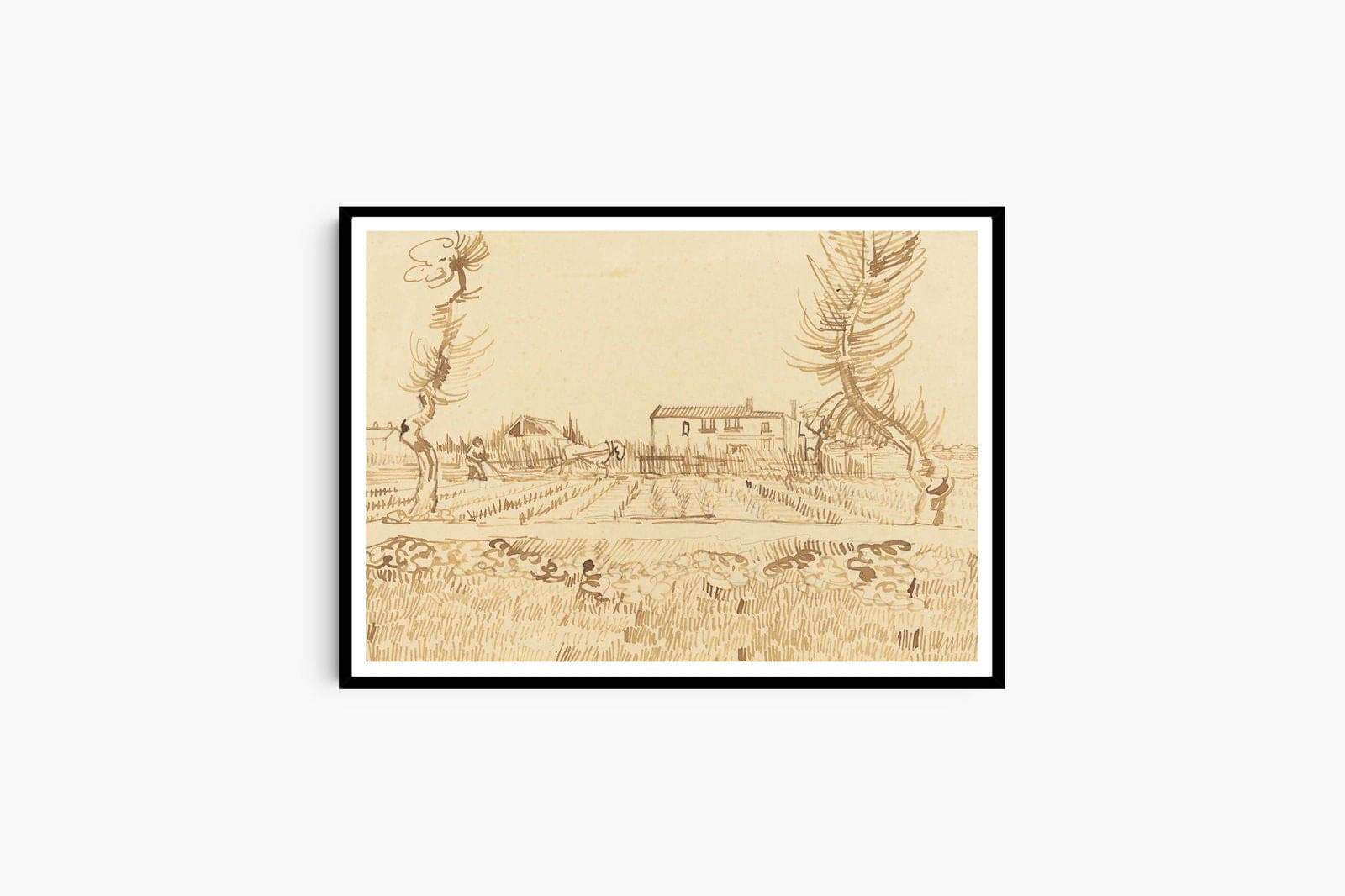 "Vincent Van Gogh - Ploughman in the Fields near Arles - Hakyarts"