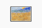 "Vincent Van Gogh - Landscape with Wheat Sheaves and Rising Moon"