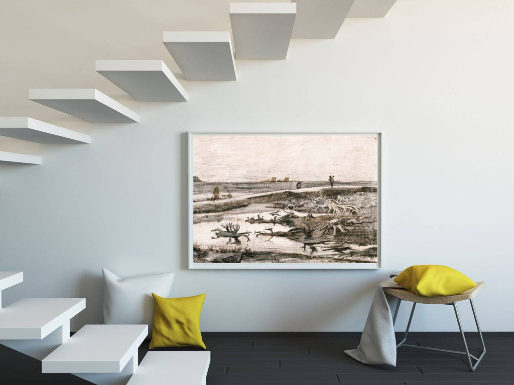 "Vincent Van Gogh - Landscape with Bog Trunks"