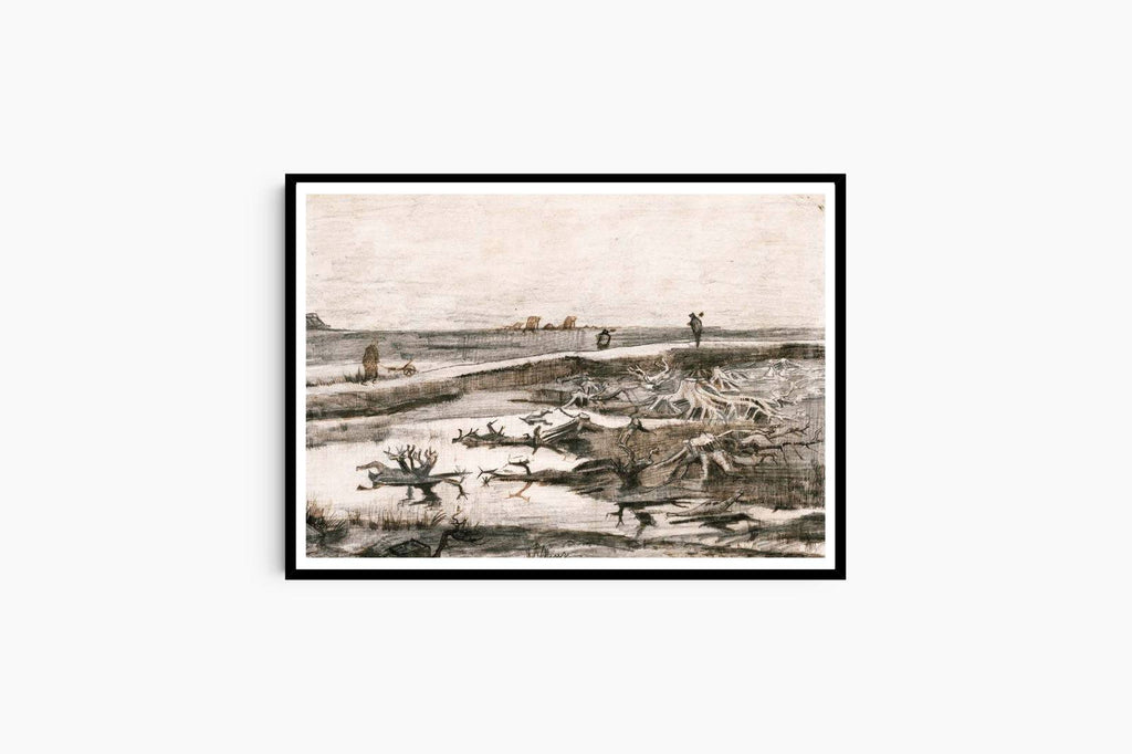 "Vincent Van Gogh - Landscape with Bog Trunks"
