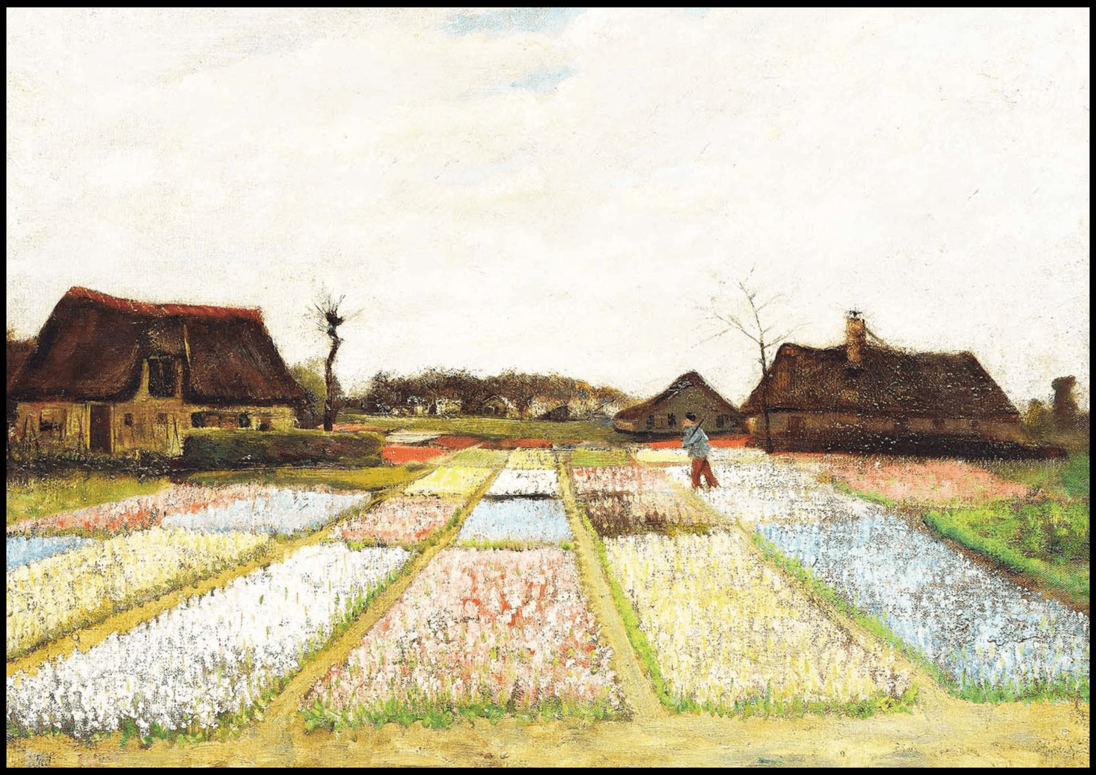 "Vincent Van Gogh - Flower Beds in Autumn"