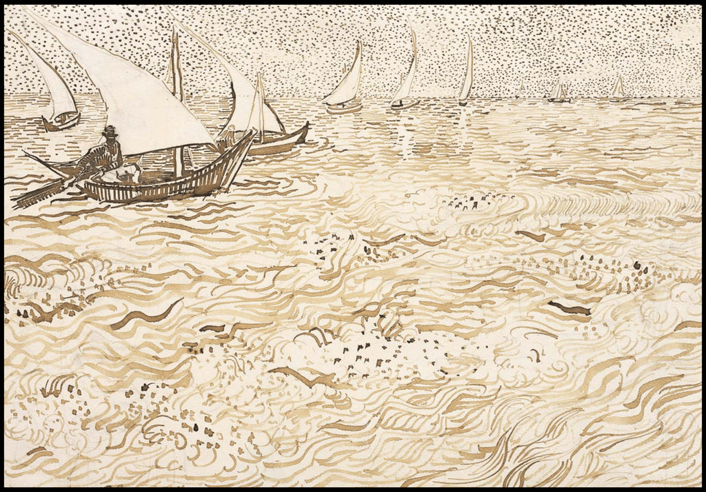 "Vincent Van Gogh - Boats at Saintes-Maries"