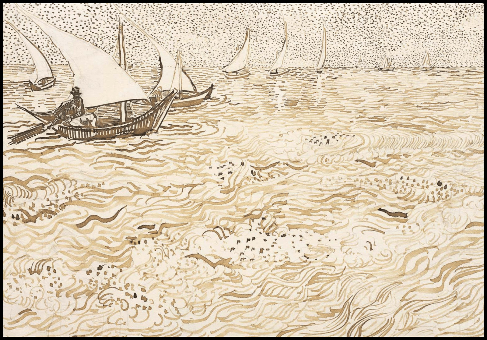 "Vincent Van Gogh - Boats at Saintes-Maries"