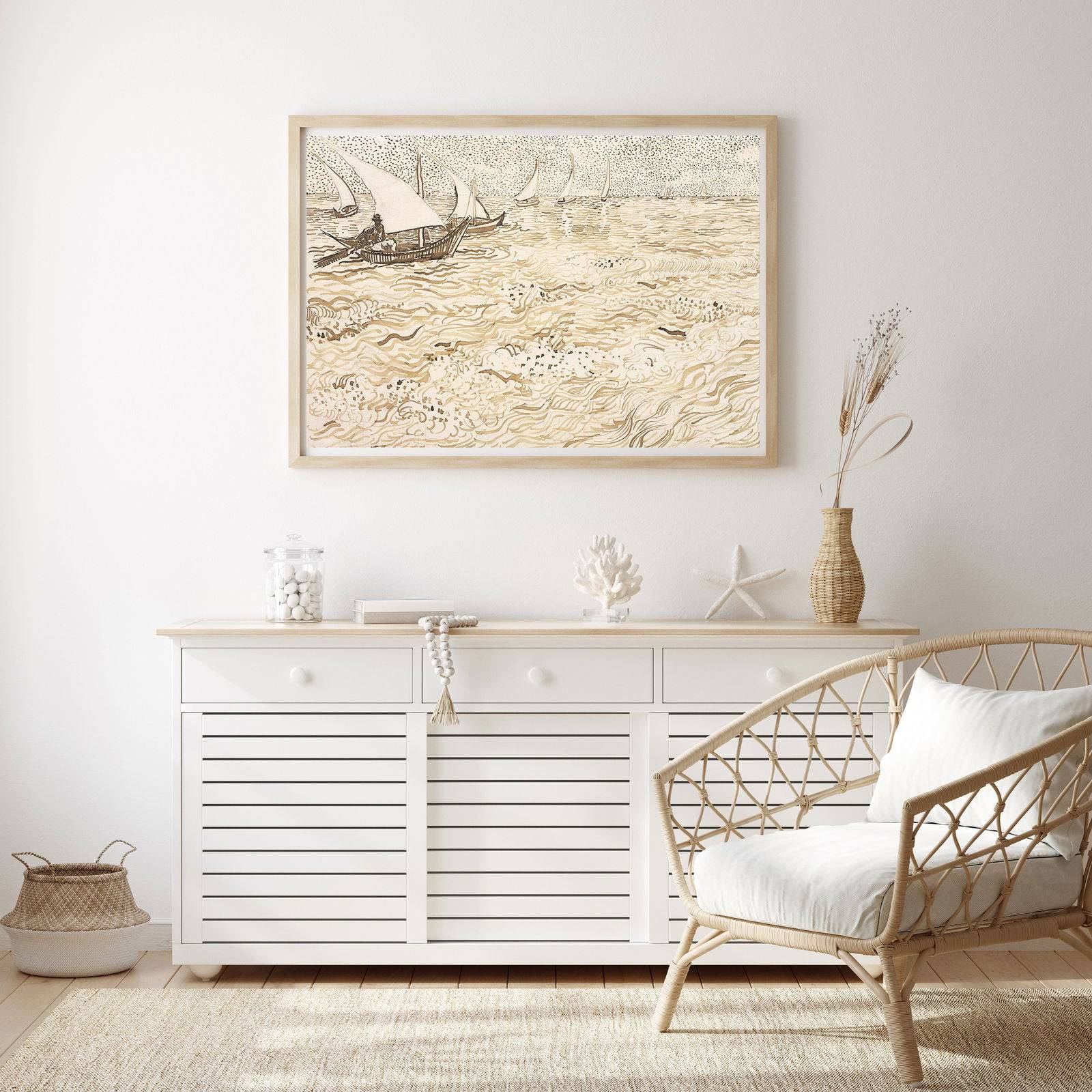 "Vincent Van Gogh - Boats at Saintes-Maries"