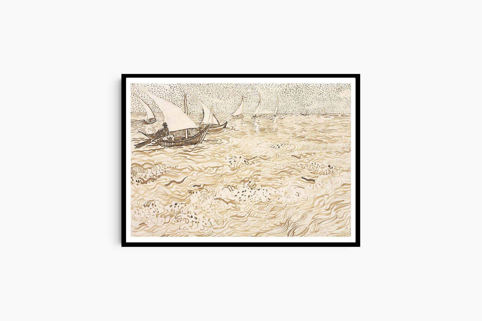 "Vincent Van Gogh - Boats at Saintes-Maries"