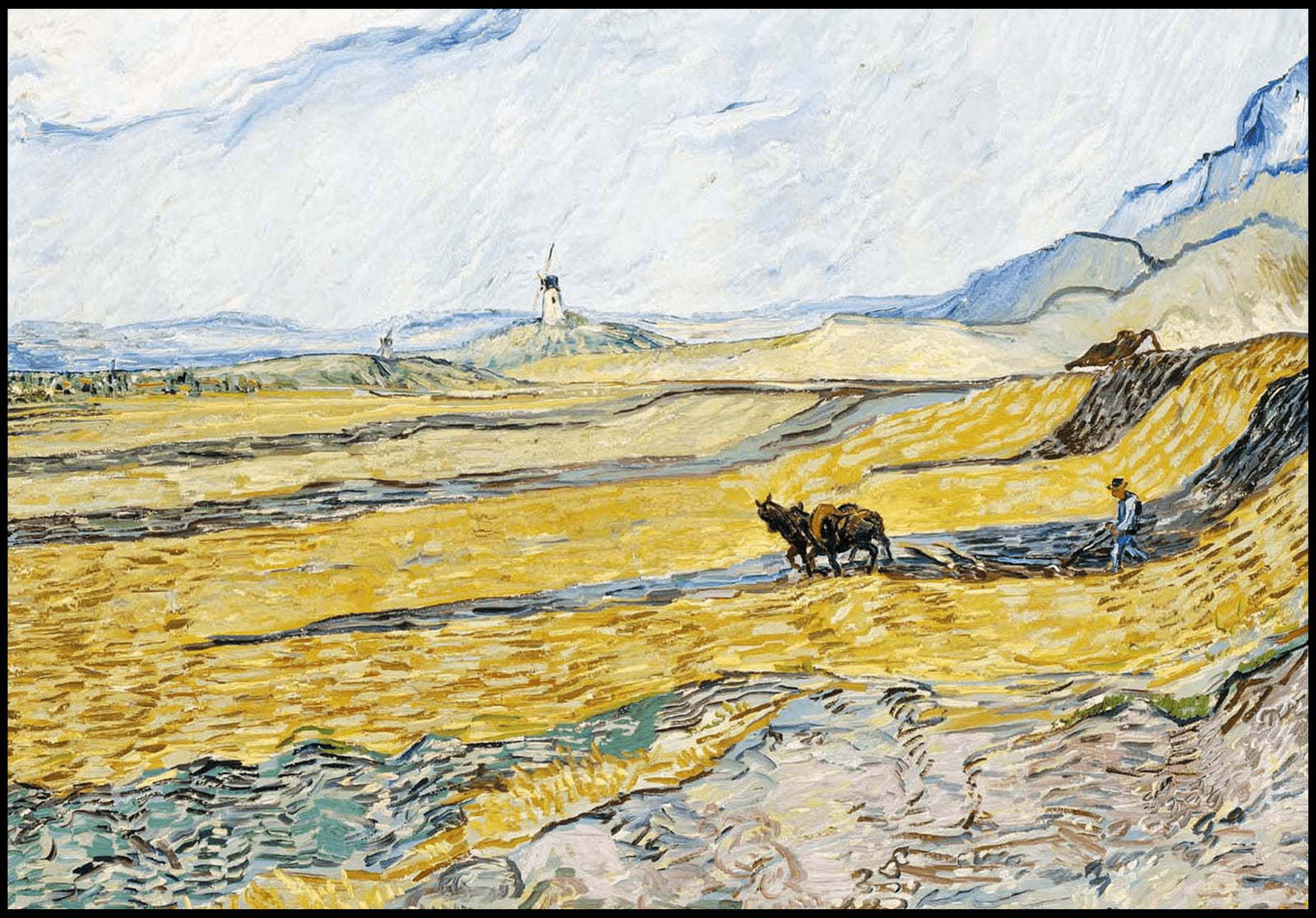 "Vincent Van Gogh - Enclosed Field with Ploughman"