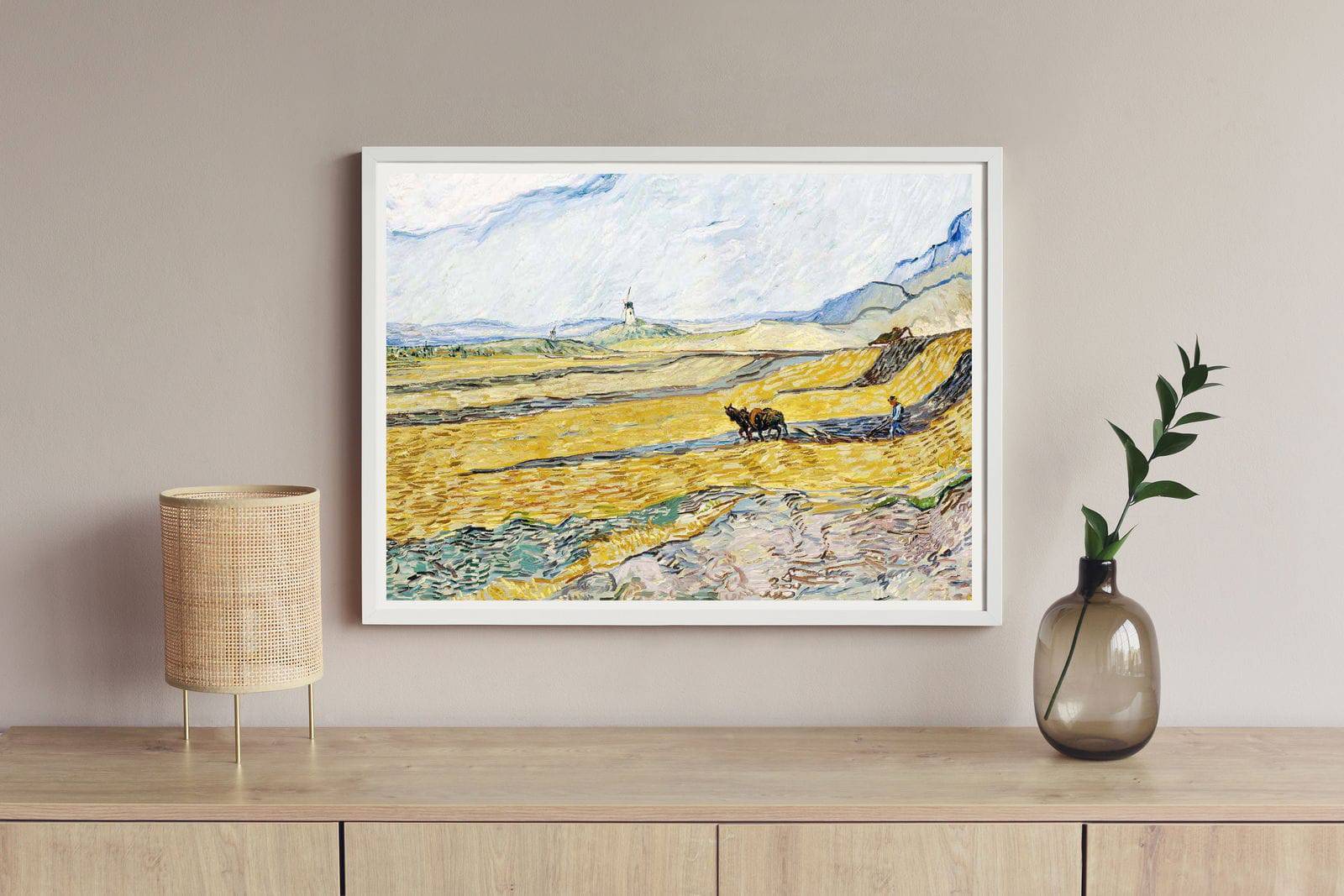 "Vincent Van Gogh - Enclosed Field with Ploughman"