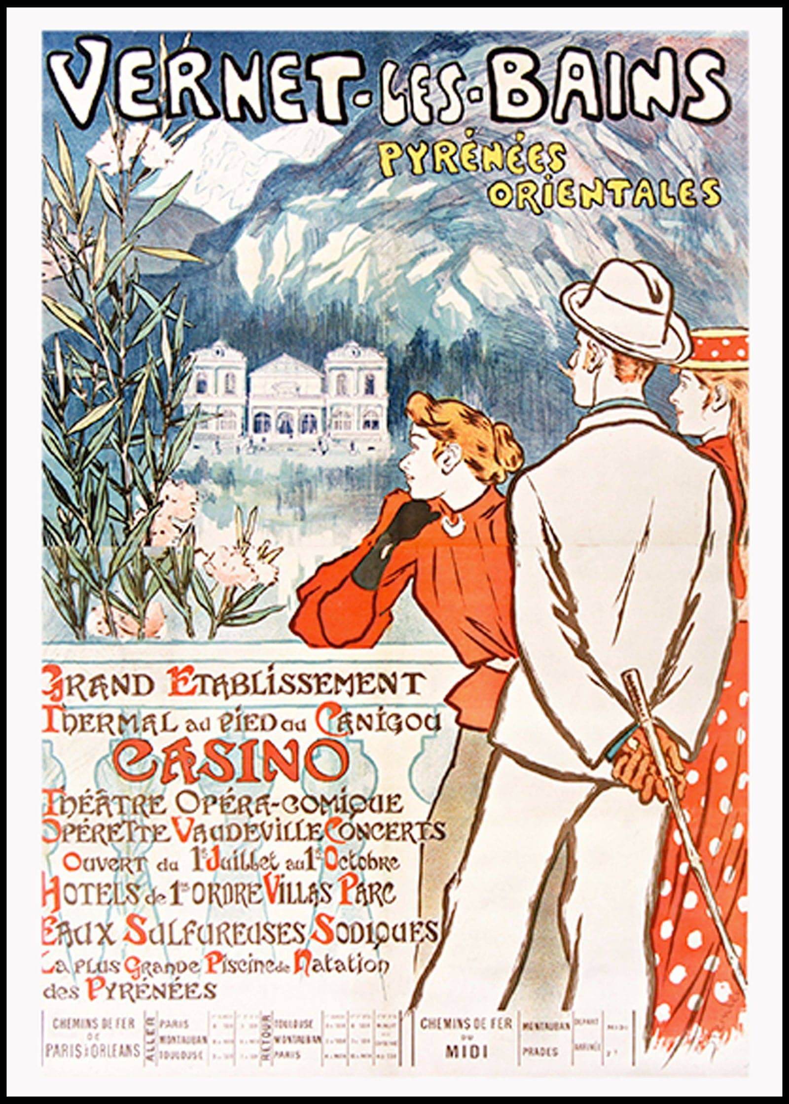 "Théophile Alexandre Steinlen - Vernet-Les-Bains Poster - Hakyarts"