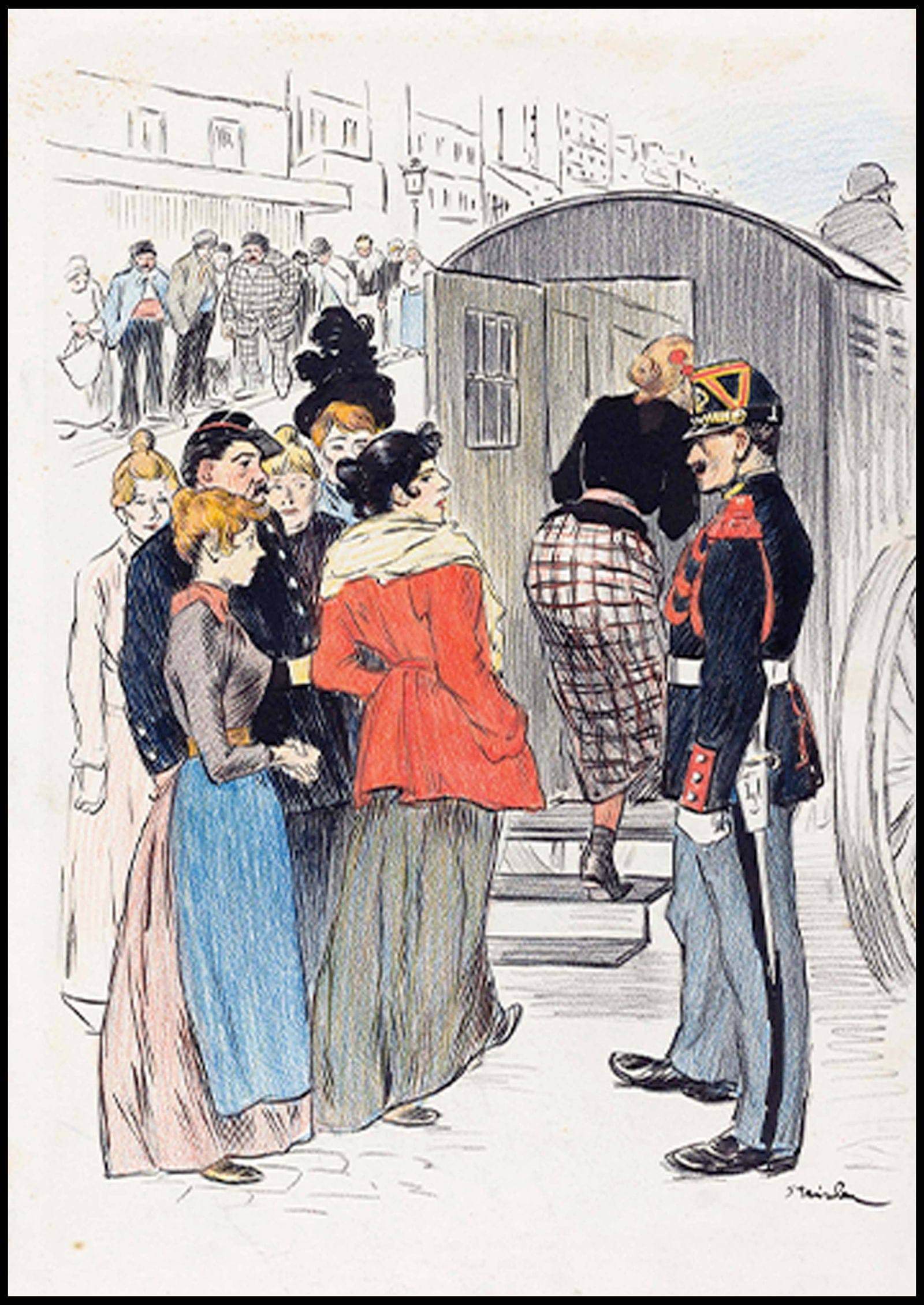 "Théophile Alexandre Steinlen - La Rafle Poster - Hakyarts"