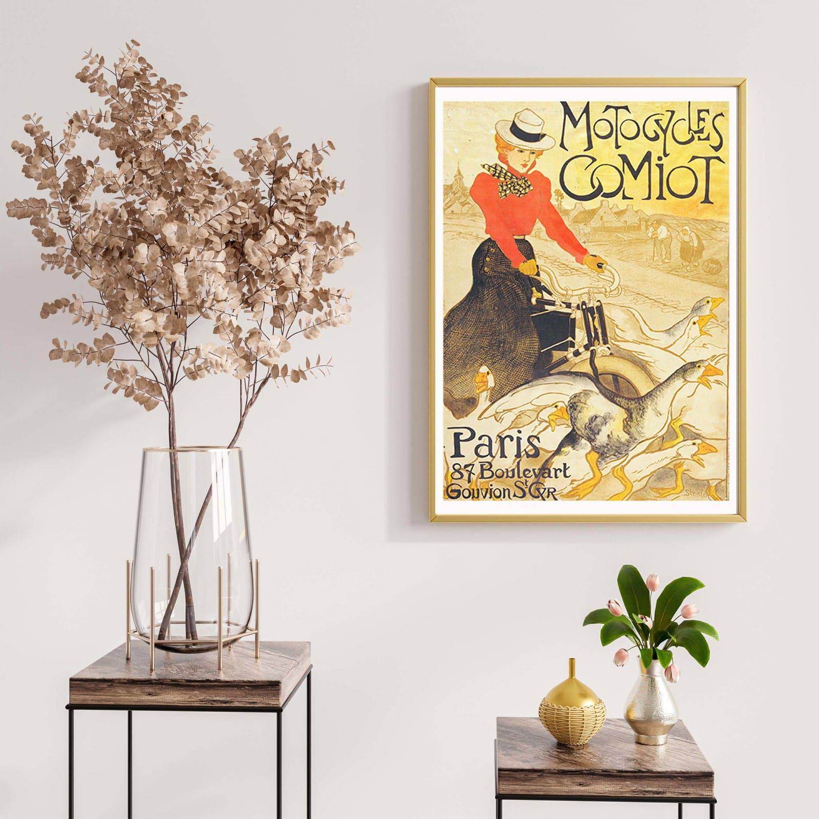 "Théophile Alexandre Steinlen - Motocycles Comiot Poster - Hakyarts"