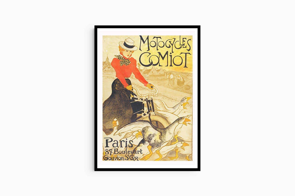 "Théophile Alexandre Steinlen - Motocycles Comiot Poster - Hakyarts"