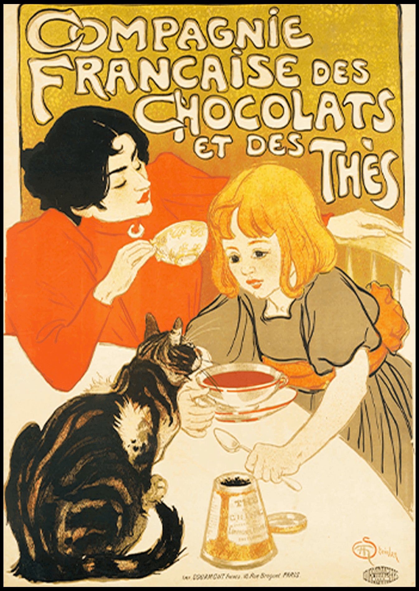 "Théophile Alexandre Steinlen - Compagnie Française des Chocolats et des Thès Poster - Hakyarts"