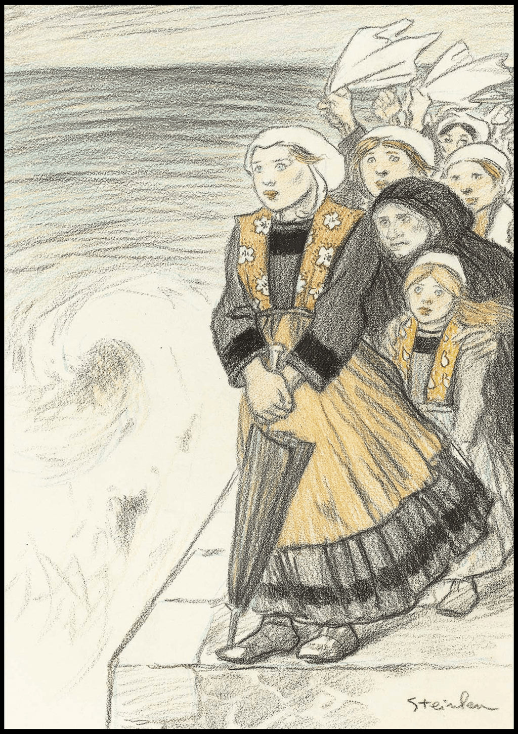 "Théophile Alexandre Steinlen - Sailors' Wives Poster - Hakyarts"