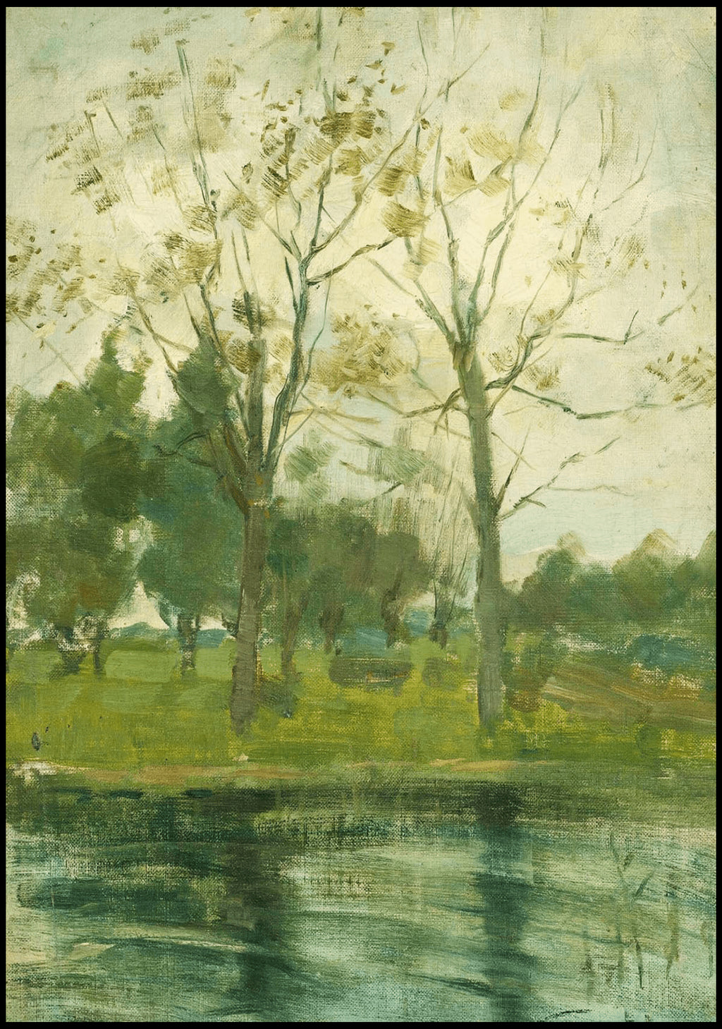 "Piet Mondrian - Two Trees Silhouetted"