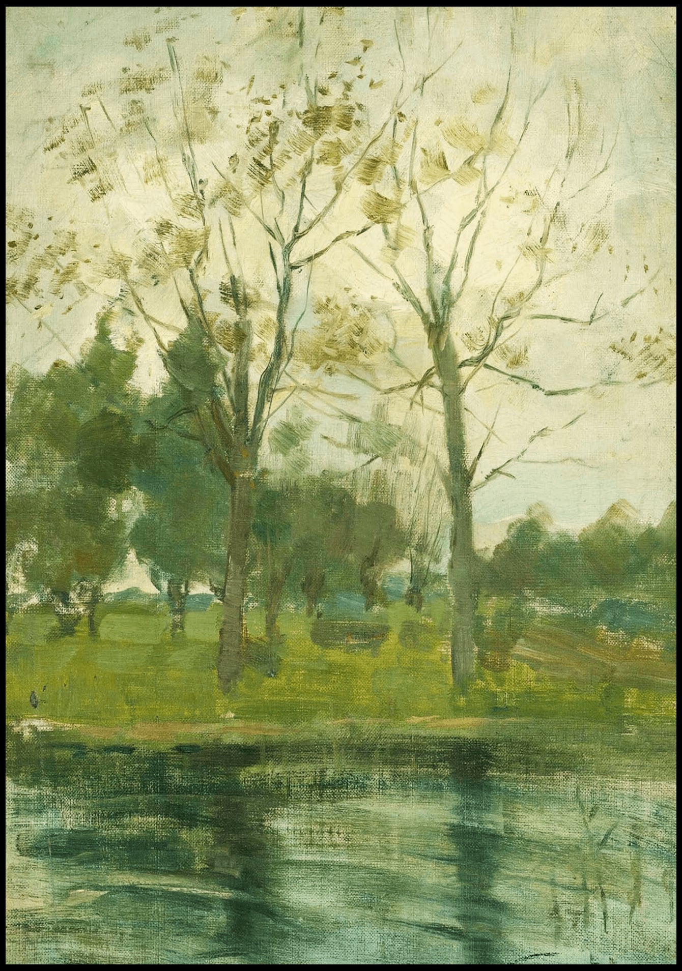 "Piet Mondrian - Two Trees Silhouetted"